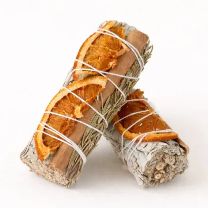 Picture of White Sage Smudge Sticks w/ Orange, Cinnamon & Rosemary Bulk