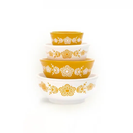 Picture of Mini Pyrex-Inspired Mixing Bowls – Retro Stackable Set