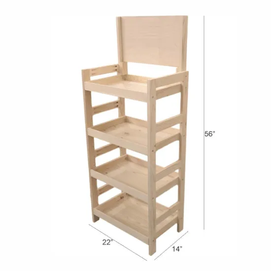 Picture of Wooden 4 Tier End-Cap Display