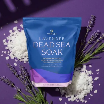Picture of Lavender Dead Sea Salt & Magnesium Bath Soak Flake - 5lb