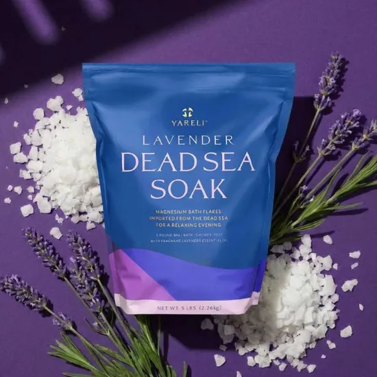 Picture of Lavender Dead Sea Salt & Magnesium Bath Soak Flake - 5lb