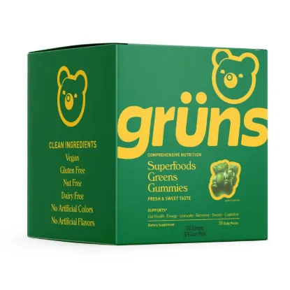 Picture of Grüns Adult Superfood Greens Gummies, 30 Servings