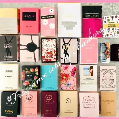 Picture of Lot of 12 Different Womenõs Designer Perfume Sample Vials + 4 High End Extras! Bouquet
