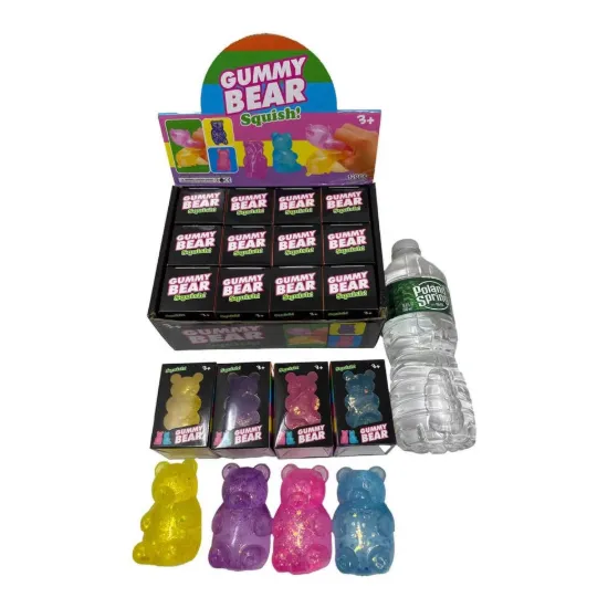 Picture of Squishy Glitter Gummy Bear | Palm Size | Hot | Trendy | A030