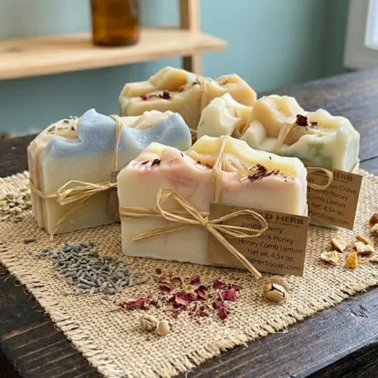Picture of Wild Herb Soap Artisan Soap Slices Cold Process Handcrafted