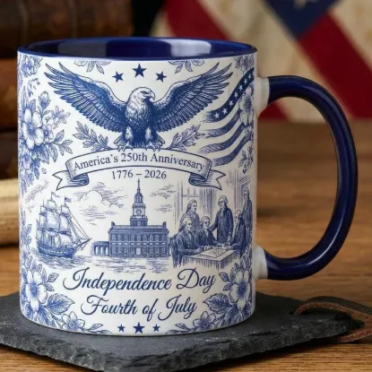 Picture of America's 250th Cup, Patriotic Liberty Bell Coffee Mug
