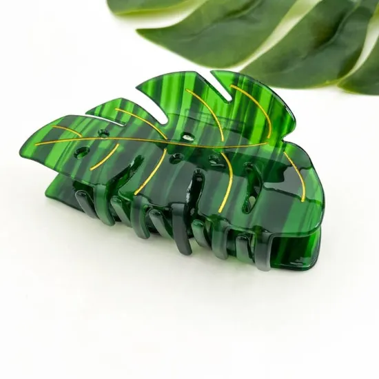 Picture of Tropical Monstera Leaf Hair Claw Clip