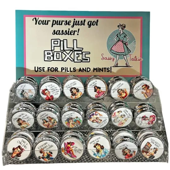 Picture of Sassy Girl, Pill Box Display, Choose from 2 Tier or 3 Tier