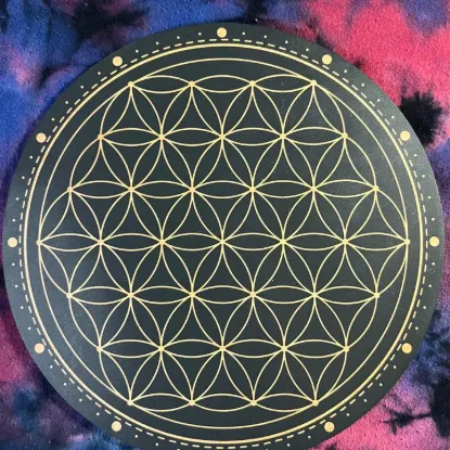 Picture of Flower of Life Crystal Grid (Black)