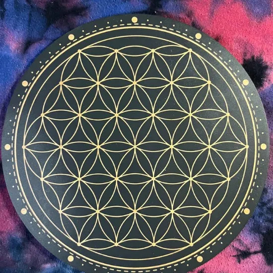 Picture of Flower of Life Crystal Grid (Black)