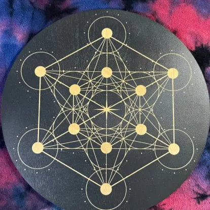 Picture of Metatron’S Cube Crystal Grid (Black)