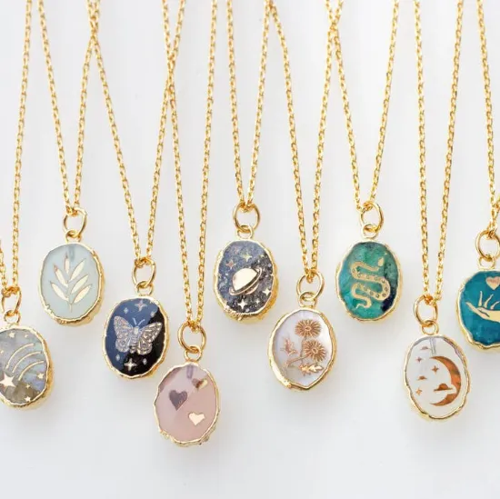 Picture of Gemstone Symbol Necklaces