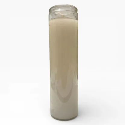 Picture of Plain White Devotional Prayer Saint Candle