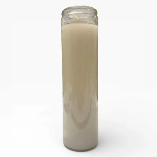 Picture of Plain White Devotional Prayer Saint Candle
