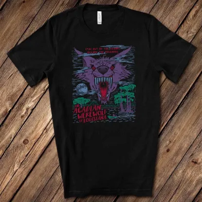 Picture of An Acadian Werewolf of Louisiana T-Shirt