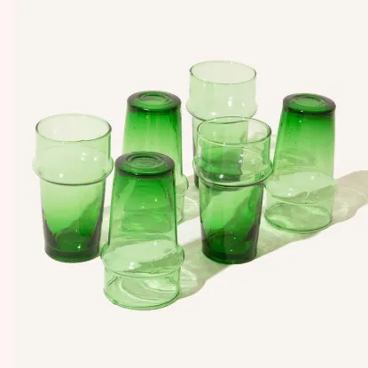 Picture of Moroccan Palm Green Beldi Glass (24)