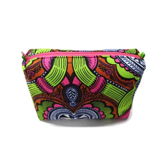 Picture of African Print Fabric Cosmetic Zipper Pouch Gift