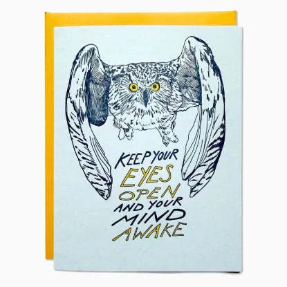 Picture of Keep Your Eyes Open Owl Card
