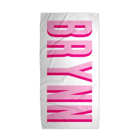 Picture of Personalized Name Beach Towel – Shadow Block Letter Design