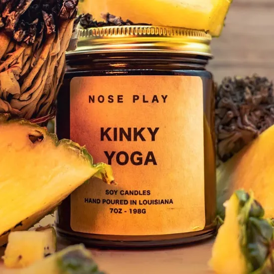 Picture of Kinky Yoga | Pineapple+Sage | 9oz Coconut Soy Candle