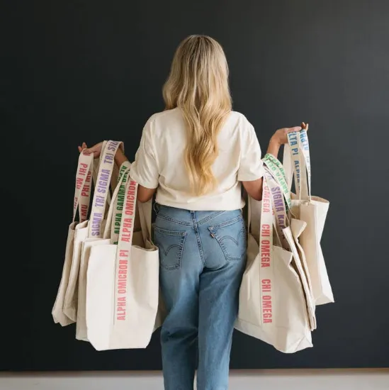 Picture of Sorority Large Canvas Tote Bag