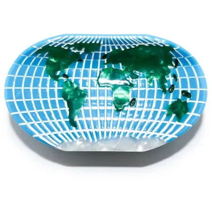 Picture of World Map Hair Claw