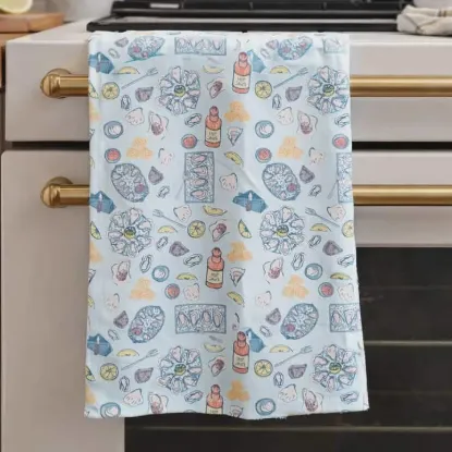Picture of Raw Oysters Printed Towel 26in X 27in
