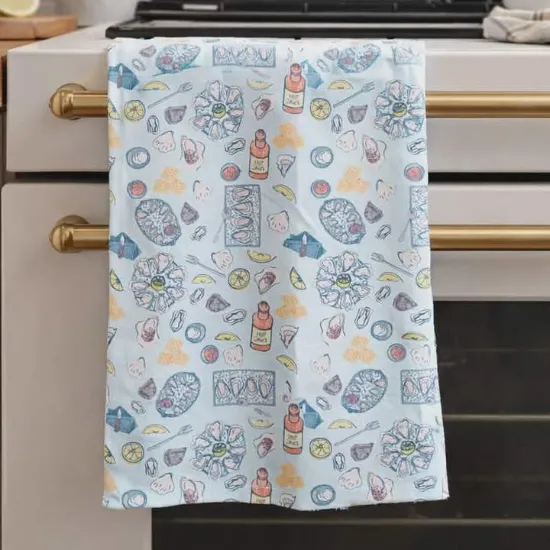 Picture of Raw Oysters Printed Towel 26in X 27in
