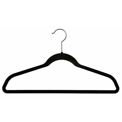 Picture of Slim Black Velvet Hangers with Swivel Hook — 25-Pack