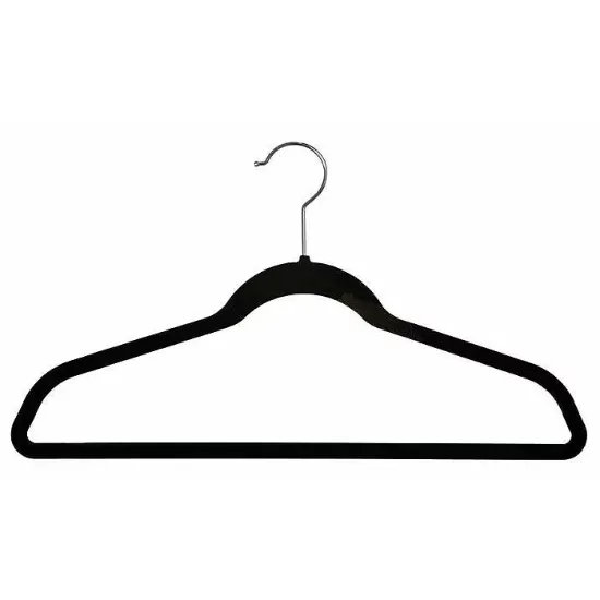 Picture of Slim Black Velvet Hangers with Swivel Hook — 25-Pack