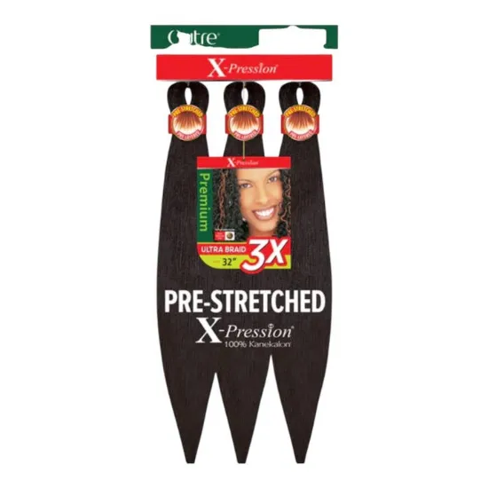 Picture of X-Pression Pre-Stretched Braiding Hair 3X – 32” Ultra Braid (100% Kanekalon)
