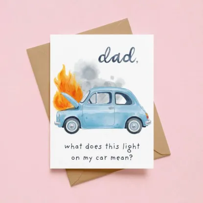 Picture of Funny Fathers Day Card from Daughter, Dad Birthday Card