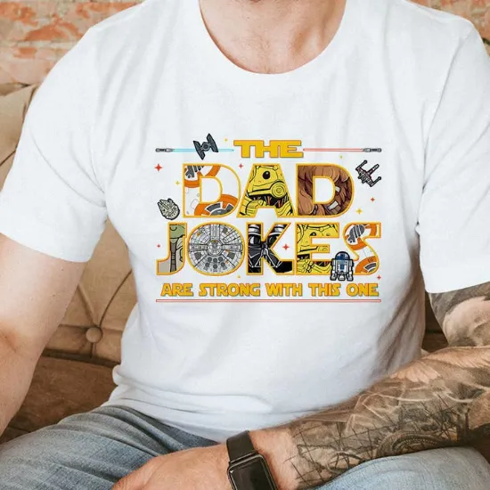 Picture of The Dad Jokes Are Strong Funny Fathers Day T-Shirt