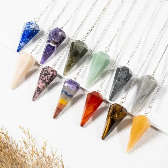 Picture of Gemstone Dowsing Pendulum | Chakra Healing Tool | Reiki Tool