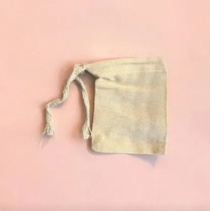 Picture of Organic Muslin Sachet Bags: Custom Branding Option - 2 Sizes