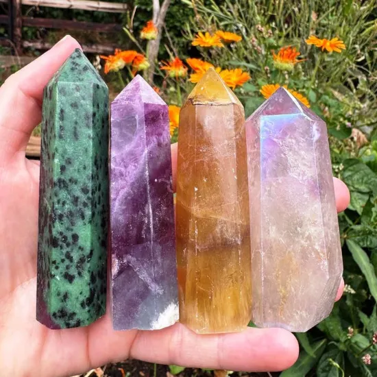 Picture of Gemstone Tower 4 To 11cm Mystery Wand Surprise Crystal Point