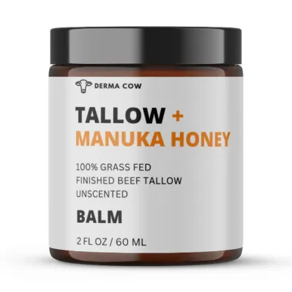 Picture of Tallow Balm + Manuka Honey, 100% Grass Fed Beef, 2oz Balm