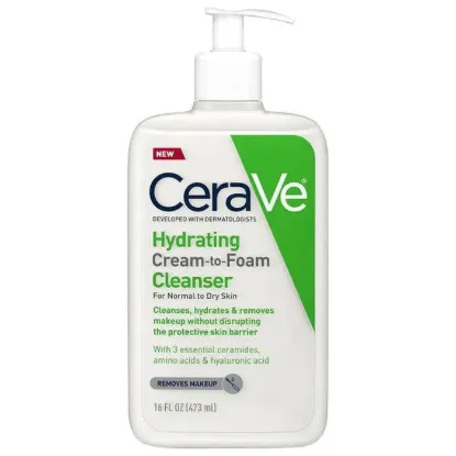 Picture of Cerave Cleanser, Hydrating, Cream-To-Foam 16 Fl oz  12 Units  (48A109)