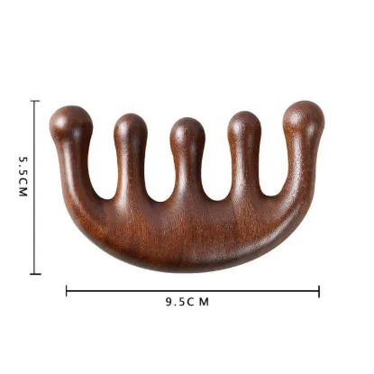 Picture of Wooden Massage Comb with Wide Tooth, Scalp Massager