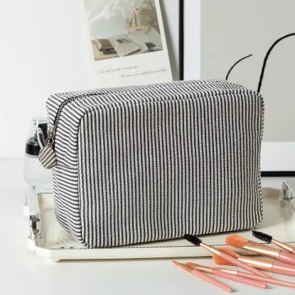 Picture of Minimalist Striped Color Block Cosmetic Bag 8CW6BOB03