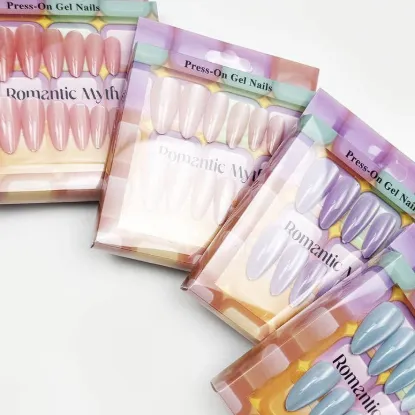 Picture of Beautiful Colors Mixed Glowy Press On  Nails