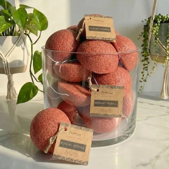 Picture of Natural Konjac Facial Cleansing Sponge | Rust
