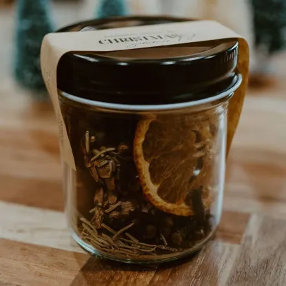 Picture of Christmas Simmer Pot, 6oz, Glass Jar