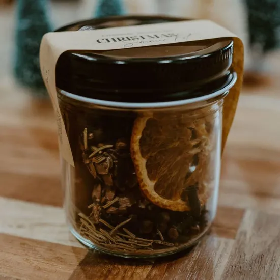 Picture of Christmas Simmer Pot, 6oz, Glass Jar