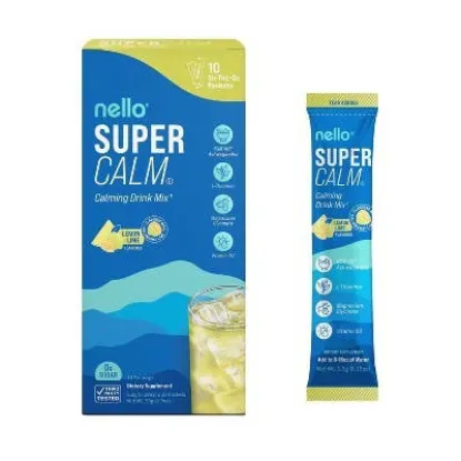 Picture of Nello Supercalm Calming Drink Mix Supplement Powder Lemon Lime 10ct - New