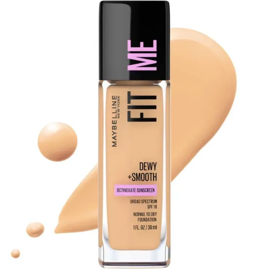 Picture of Maybelline Fit Me Dewy and Smooth Liquid Foundation, Spf 18, 220 Natural Beige, 1 Fl oz