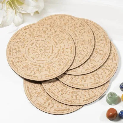 Picture of 6" Dowsing Pendulum Board | Divination Tool | Grid