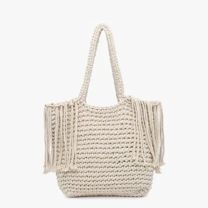 Picture of M2337 Gracie Macrame Satchel w/ Fringe