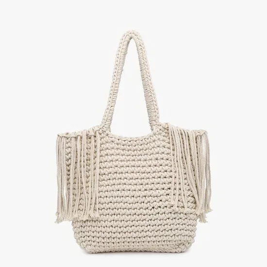 Picture of M2337 Gracie Macrame Satchel w/ Fringe