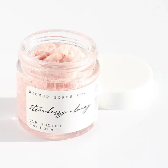 Picture of Strawberry + Honey Lip Polish | Natural Exfoliating Lip Scrub